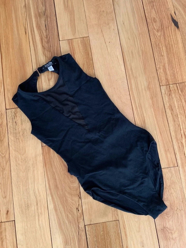 SOLOW | Bodysuit Body black Open Back Sleeveless S Sexy Party Workout - Image 4 of 4