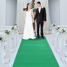 3X33FT Green Aisle Runner Runway Rug Wedding Ceremony Proposal Decor