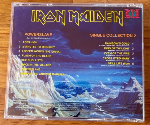 IRON MAIDEN 2 LP on 1 CD - Powerslave / Single Collection 2 - Imagen 2 de 3