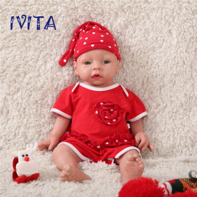 IVITA 51cm Puppen Silikon Rebornpuppen Mädchen OOAK Babypuppen Xmas Gift