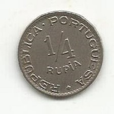 INDIA PORTUGAL 1/4 RUPIA 1947
