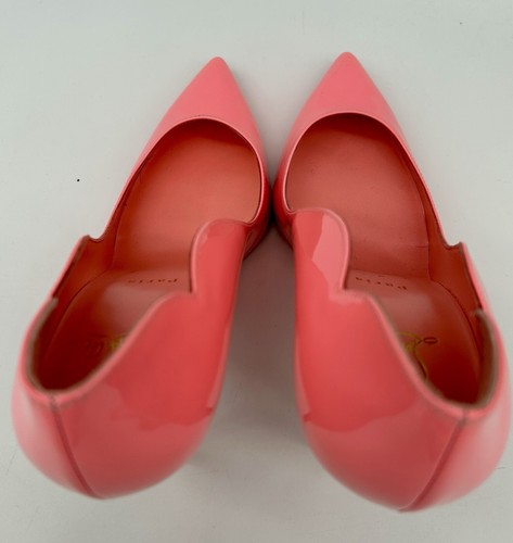 Christian Louboutin Hot Chick 100 Pointed Toe Pumps Patent Fluo Florida Pink 39 - Picture 3 of 7