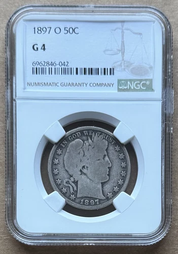 1897 O 50C NGC G 4 1897-O BARBER HALF DOLLAR SILVER 50c