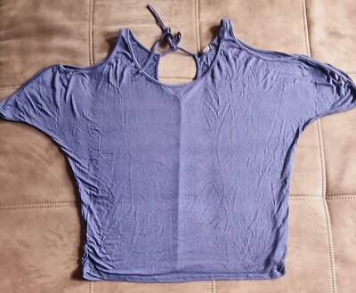 Damen CutOut Shirt - Gr. XL - YOINS - blaugrau