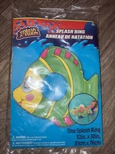 Splash N Swim 32" Green Fish Pool Ring Float 