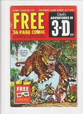ODELL'S ADVENTURES IN 3-D #1 GOLDEN AGE 1953 PRE-CODE JUNGLE ACTION WITH GLASSES