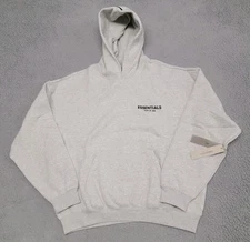 Essentials Fear of God Hoodie Mens Large Light Oatmeal Knit Pullover Authentic