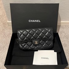  Until the end of December  Rare Chanel chain flap phone case lambskin