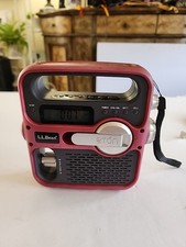 L.L. Bean Eton Solarlink Orange Radio FR-360 Flashlight Headphone Jack Charger