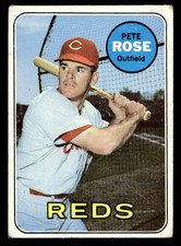 1969 Topps #120 Pete Rose Cincinnati Reds VG-VGEX NO RESERVE!