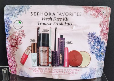 SEPHORA FAVORITES 8pc set FRESH FACE 3 FULL SZ/5 TRAVEL SZ NEW SEALED *free ship