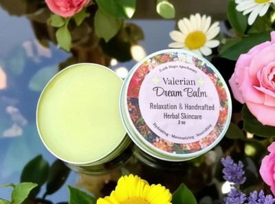 Valerian Dream Balm, Insomnia, Valerian Root Salve, Anxiety, Menopause, 1oz, 2oz