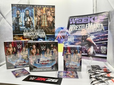 WWE Wrestlemania 42 (2026) Exclusive Ultimate Topps Chrome Collector's Bundle