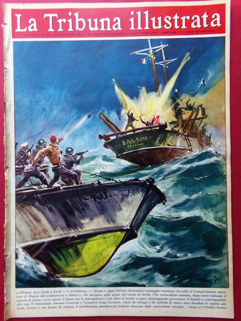La Tribuna Illustrata 28 Agosto 1960 John Wayne Congo Olimpiadi Castro Berruti