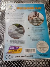 Outdoor Rug Patio Reversible Mat Waterproof for Beach Camping Garden RV Decking 