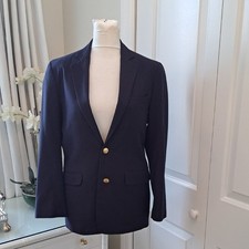 Nautica Boys Classic Navy Wool Blend Preppy/Uniform/Formal Blazer S-14