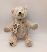 7.5" Vintage Boyds White Cream Mohair Bear Teddy B. Bear Collectors Edition Tags