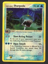 Team Aqua's Sharpedo 18/95 Reverse Holo MP  Pokemon Card HQ Scan