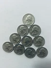 1964 D Washington Quarters . 10 Coin Lot.