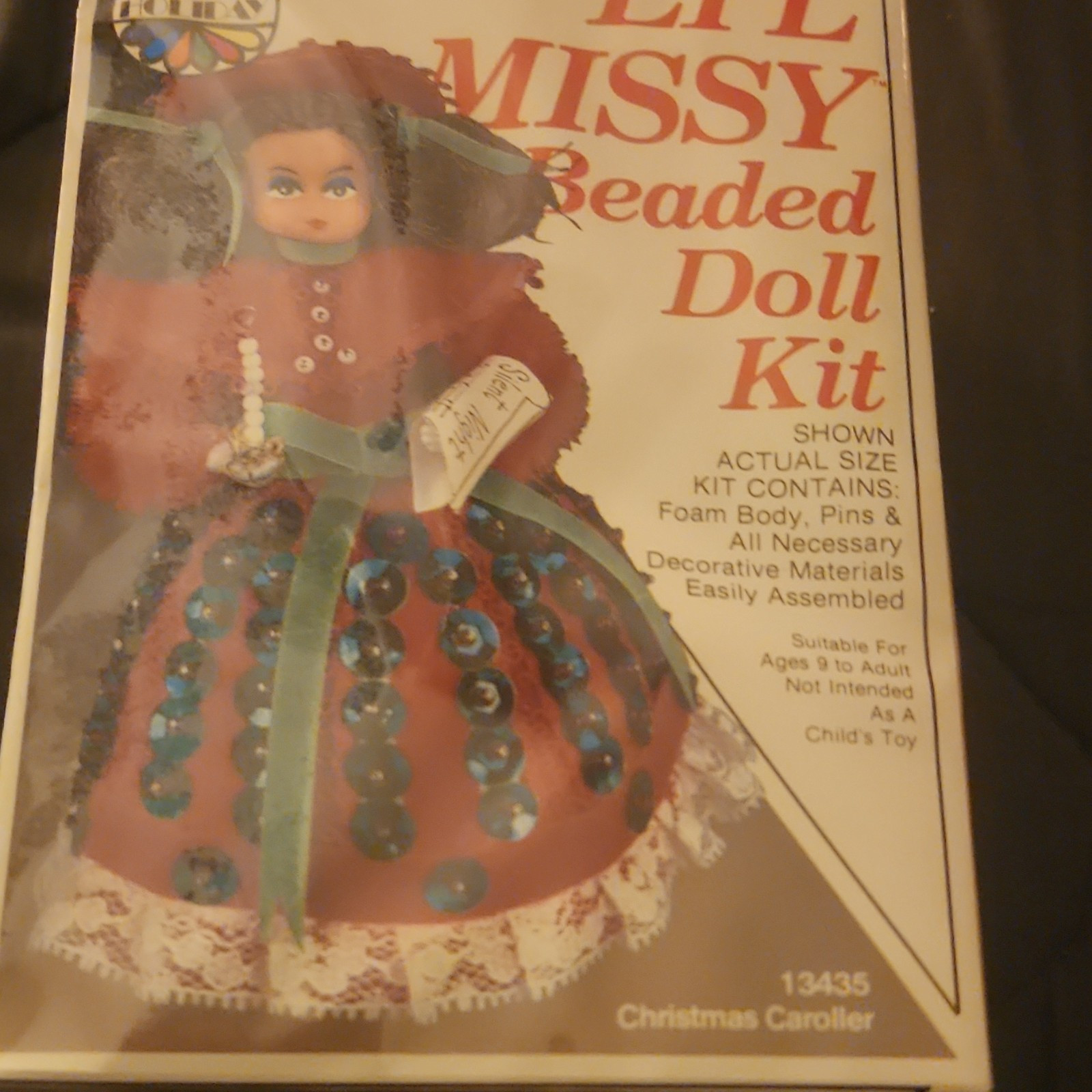 Holiday Missy Beaded Doll Kit "Christmas Caroller" 13435 Red