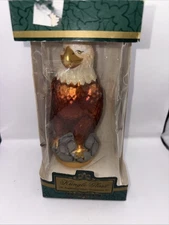Kurt Adler Glass EAGLE ON A BALL Christmas Ornament-Box Is Damaged