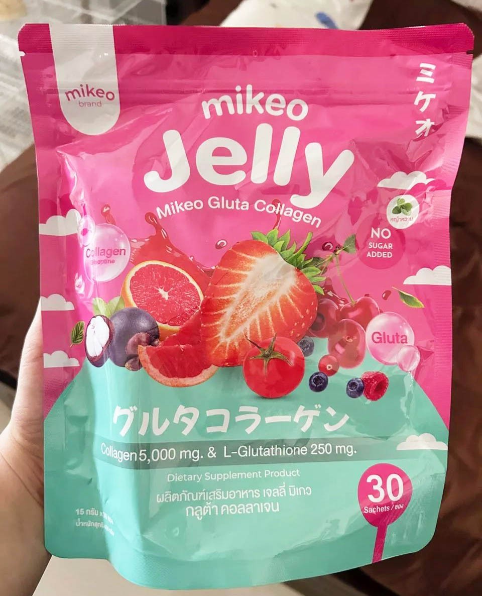Mikeo Jelly Gluta Collagen Dietary Supplement No Sugar Added 5000mg 30  Sachets | eBay