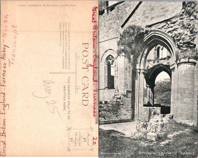 Furness Abbey Postcard Great Britain England North Transept James Atkinson