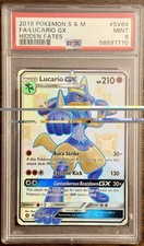 PSA 9 Lucario GX SV64/SV94 Hidden Fates Shiny Vault Full Art Pokemon 2019 on eBay