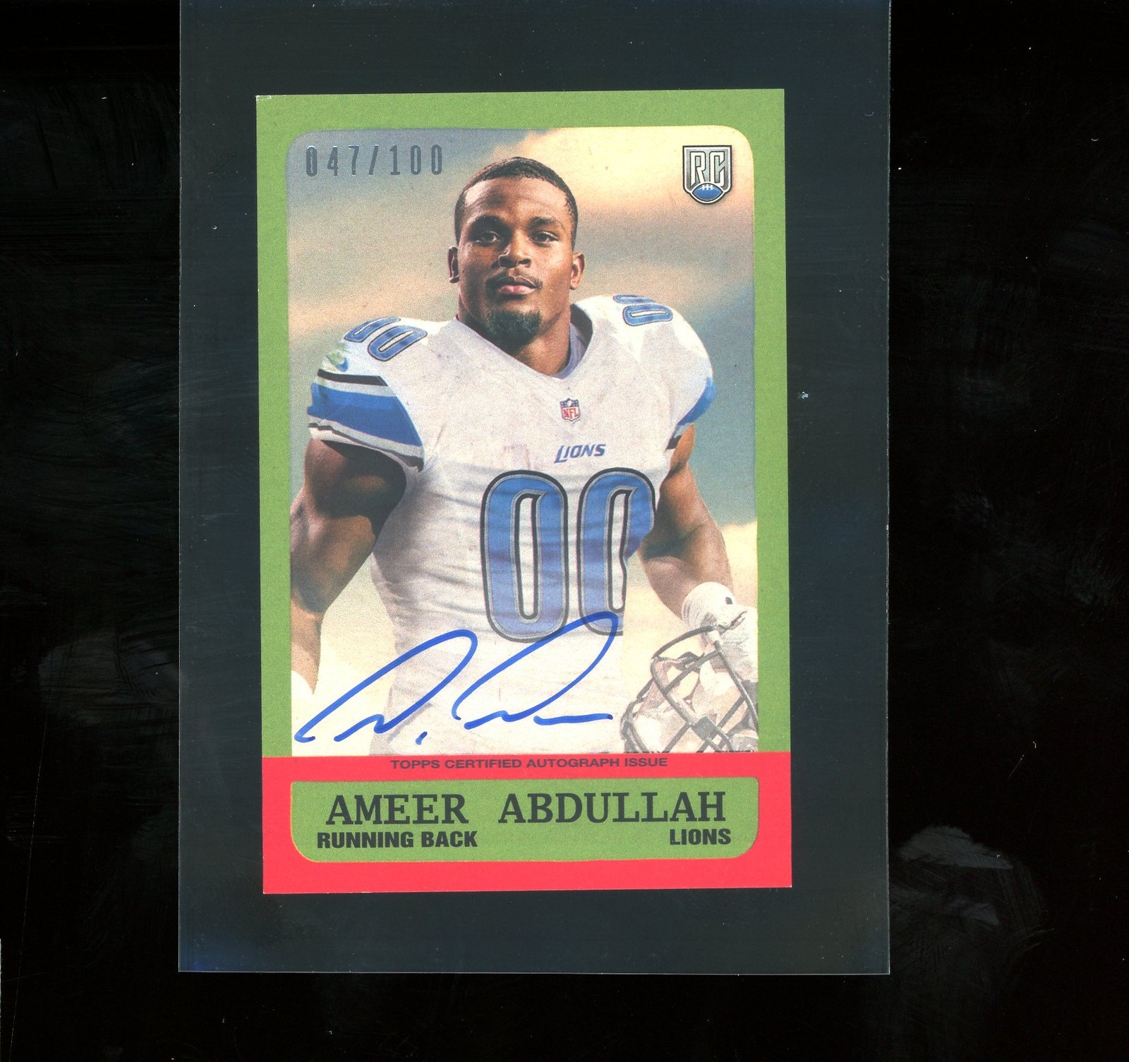 Ameer Abdullah Topps Fire Rookie Autograph Patches #AA Base