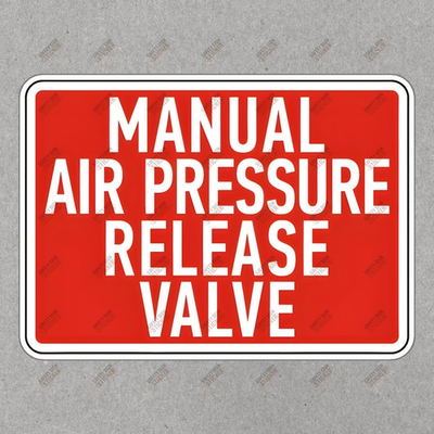 #ad #ad Safety Sign Sticker Manual Air Pressure Release Valve OSHA Compliant #25901 $7.95