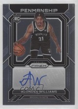 2022-23 Panini Prizm Rookie Penmanship Alondes Williams #RP-AWB Auto 12ih