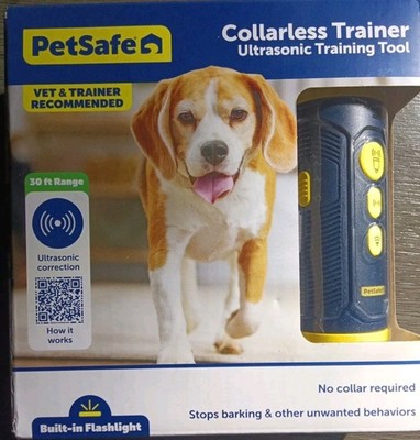 PETSAFE DOGS COLLARLESS TRAINER ULTRASONIC TRAINING TOOL FLASH LIGHT PDT00-18185