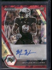 2021 Panini Prizm Draft Picks Collegiate #DPA-MWI Marlon Williams Auto Red Ice