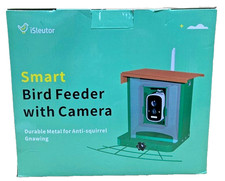 iSleutor Smart Bird Feeder Camera, AI Bird Recognition, 4MP Video, Green
