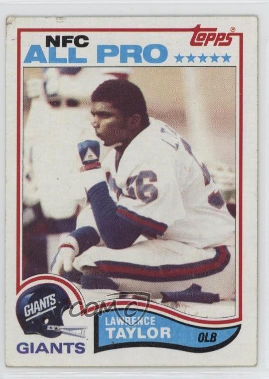 1982 Topps Lawrence Taylor #434 HOF 11qd