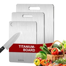 Titan Schneidebrett 3 Stück Titanium Cutting...