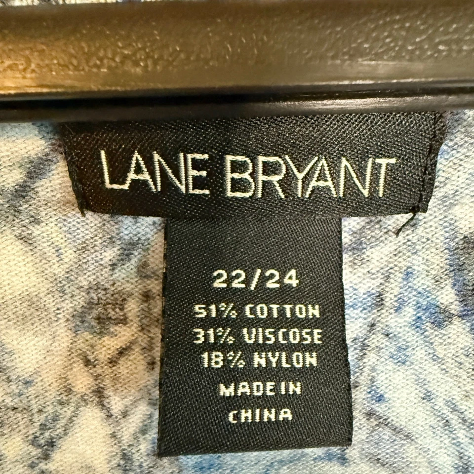 Lane Bryant Павлин перо печать v-образным вырезом длинным рукавом свитер верхний плюс размер 22/24 - Изображение 2 из 4