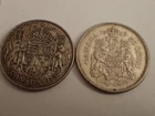 Canada 50 Cent Silver 1945 & 1963
