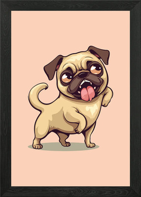 Welpe Vektor Illustration gerahmtes Wandbild Poster Leinwanddruck Bild