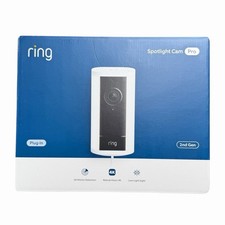 Ring Spotlight Cam Pro Plug-In 2nd Gen White 4k Retinal Vision 2025 SEALED