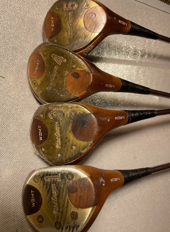 W2MT Macgregor Persimmon Tourney Golden Brown Wood Set 1 3 4 5 Serial Match!