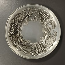 Original Zinn-Becker Pr&auml;sentationsschale Trauben und &Auml;hren lebensmittelecht 20cm