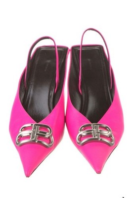 Balenciaga Talon BB Slingback Pumps Hot Pink Size 11 pre-owned