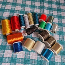 20 mix  of Gutterman/Madeira / Glamour/ Textured Metallic Embroidery Thread