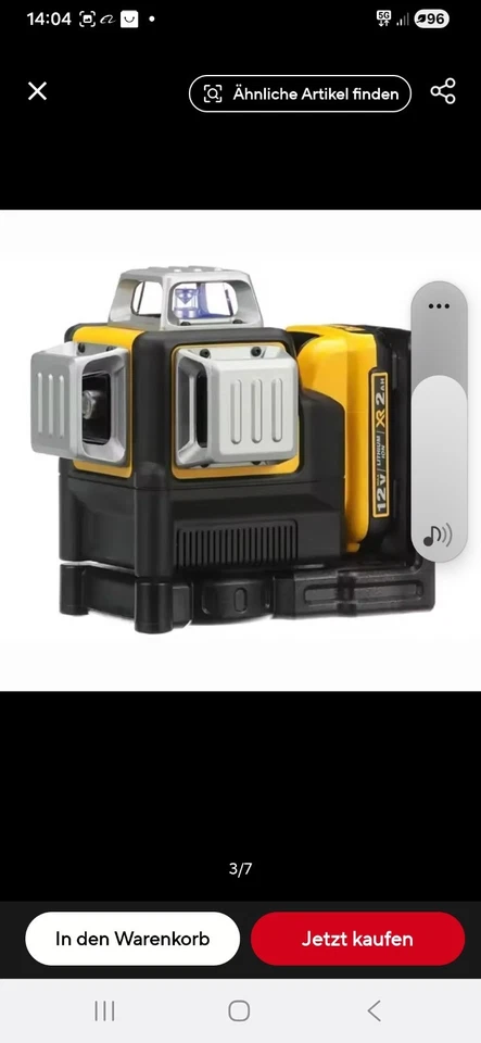 Kreuzlinienlaser 360° Dewalt Selbstnivellierend - Bild 4 von 4