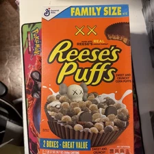 Limited Edition Kaws Reeses Puffs Cereal Brand New *UNOPENED* 2 Pack