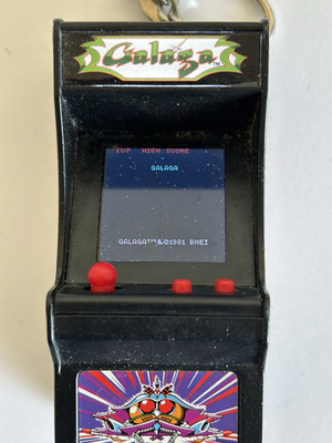 Galaga Mini Arcade Cabinet Game 2019 Keychain - Super Impulse Limited Works