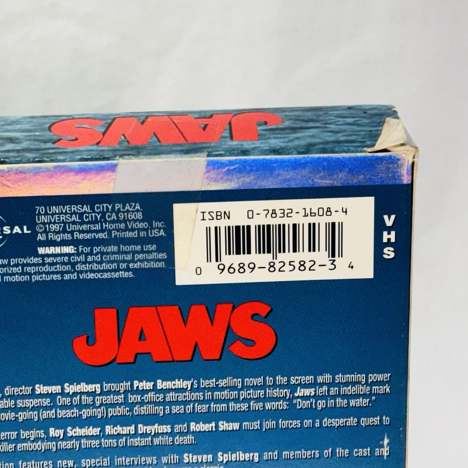 Jaws VHS Movie Widescreen Digitally Mastered Roy Schneider Robert Shaw 1998 - Image 3 of 4
