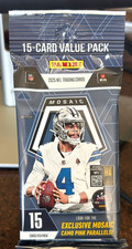 2025 Panini Mosaic Football 15 Card Jumbo Value Cello - Factory Sealed Fat Pack
