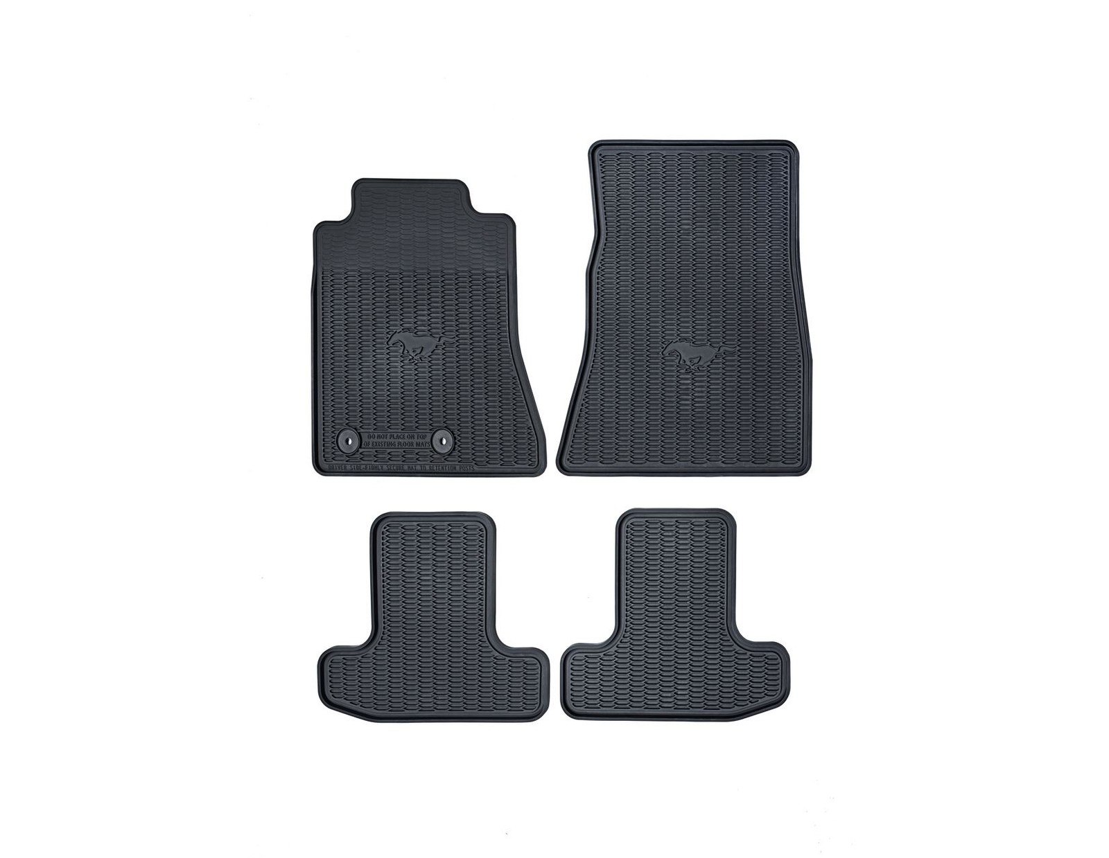 Tapis en caoutchouc noir pour Ford Mustang idéal pour sorties et météo pluvieuse - 3
